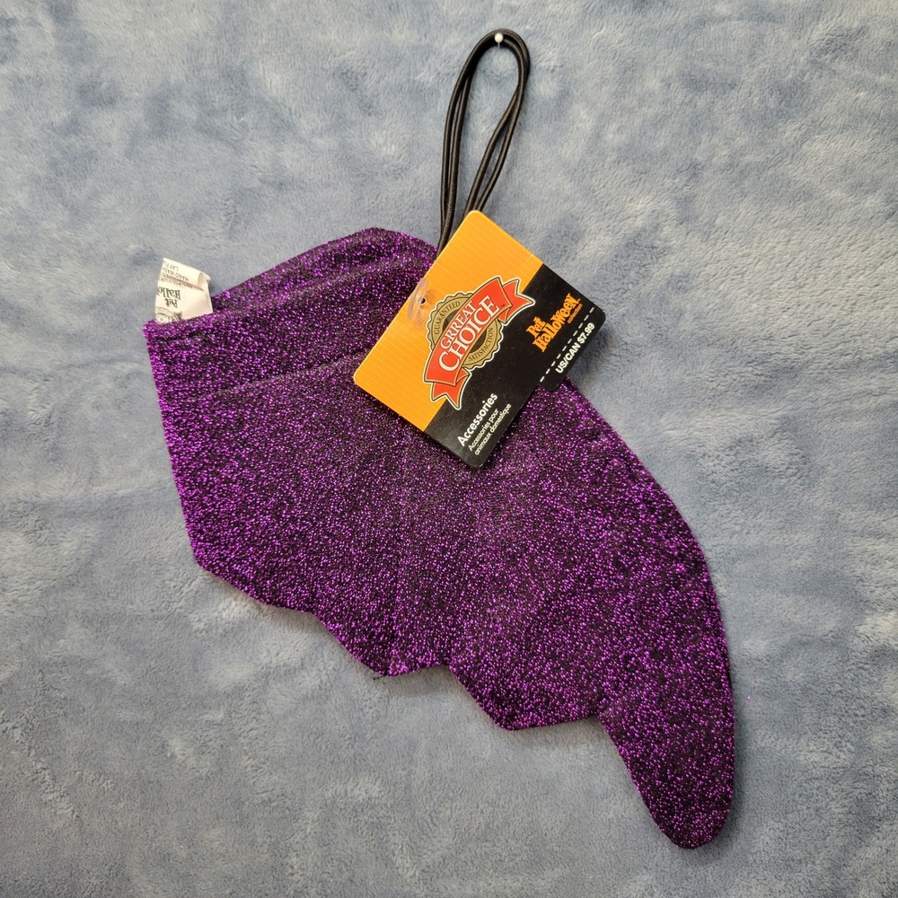Pet Costume Accessories Purple Glitter Bat Wings Halloween‎ Cosplay Party